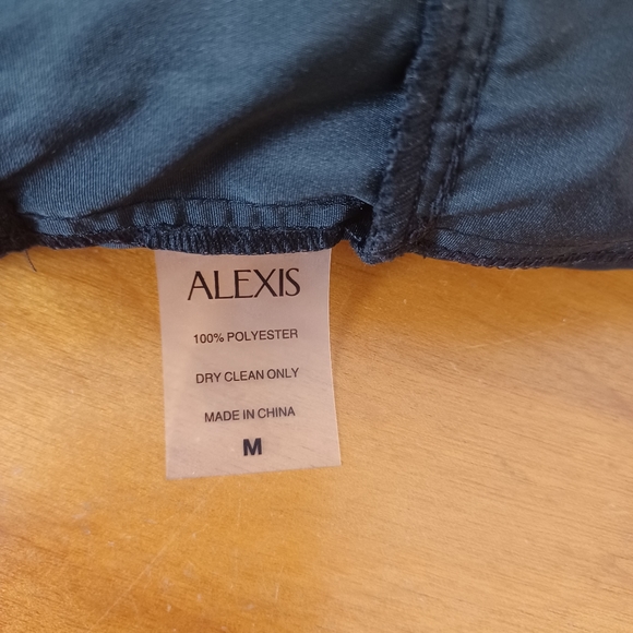 Alexis Women Corsini Ruffle Mini Dress SZ M Square Neck Plisse Cascading Tiered - Picture 10 of 12